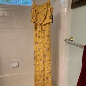 Outward Bound yellow floral jumpsuit/romper size S